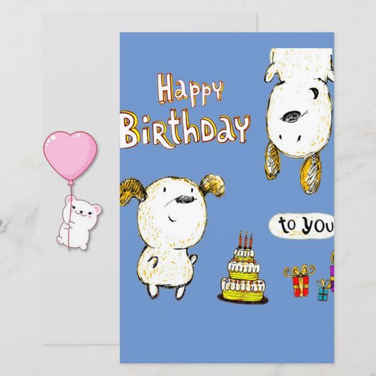 Funny birthday card (Voorkant / Achterkant)