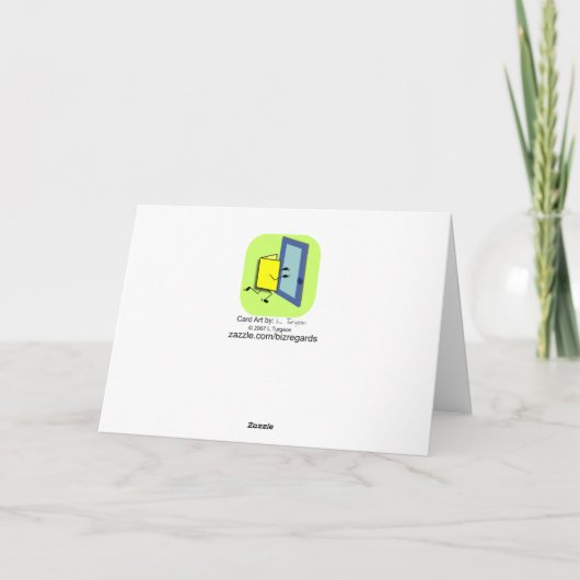 Funny Birthday Card: Blow Torch Candles Kaart (Achterkant)