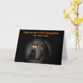Funny Birthday Card Cat Eyes die gloeit van Cake Kaart (Gele Bloem)