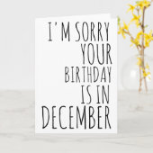 Funny Birthday Card - December - Birthday Card Kaart (Gele Bloem)