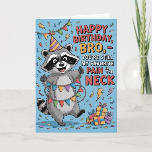 Funny Birthday Card for Brother Kaart (Voorkant)