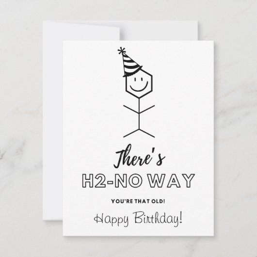 Funny Birthday Card for Chemist Getting Ouder (Voorkant)