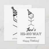 Funny Birthday Card for Chemist Getting Ouder (Voorkant / Achterkant)