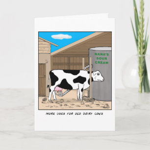 Funny Birthday Card for Dairy Farmers Kaart