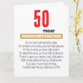 Funny Birthday Card for him husband father  Kaart (Gele Bloem)