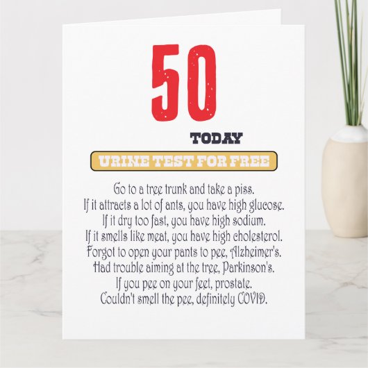 Funny Birthday Card for him husband father  Kaart (Voorkant)