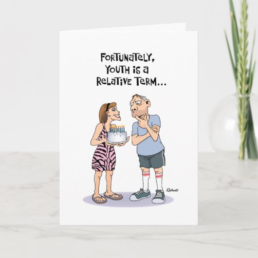 Funny Birthday Card for Middle Aged Guy Kaart (Voorkant)