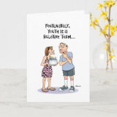 Funny Birthday Card for Middle Aged Guy Kaart (Gele Bloem)