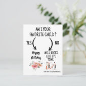 funny birthday card from mom to mom bedankkaart (Staand voorkant)