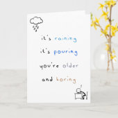 Funny Birthday Card, Gentle Roast, Light Humor Kaart (Gele Bloem)