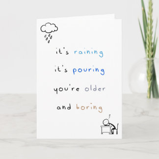 Funny Birthday Card, Gentle Roast, Light Humor Kaart