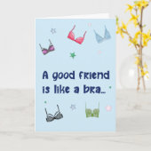 Funny Birthday Card - Goede vriend is als een Bra Kaart (Gele Bloem)