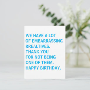 Funny Birthday Card, Happy Birthday  Notitiekaartje
