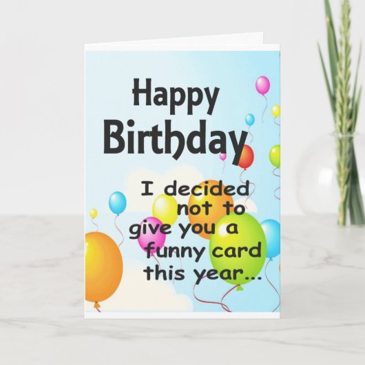 Funny Birthday Card Kaart (Voorkant)