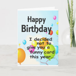 Funny Birthday Card Kaart