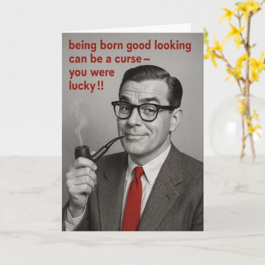 Funny Birthday card Kaart (Gele Bloem)