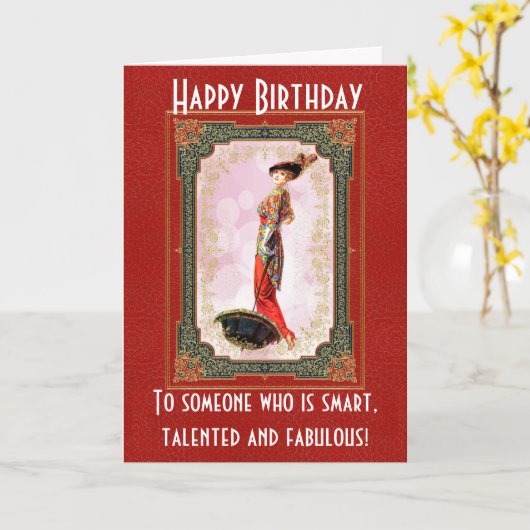 Funny  Birthday Card Kaart (Gele Bloem)