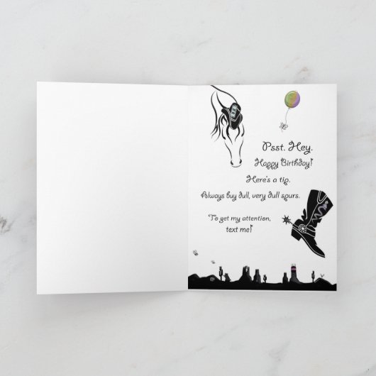 Funny Birthday Card Kaart (Binnen)