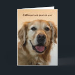 Funny Birthday Card Kaart<br><div class="desc">Grappige gouden retriever verjaardagskaart voor iedereen van iemand of van de hond. Deze kaart is aanpasbaar met uw persoonlijke bericht of naam.</div>