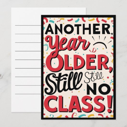 Funny Birthday Card Kaart (Voorkant / Achterkant)