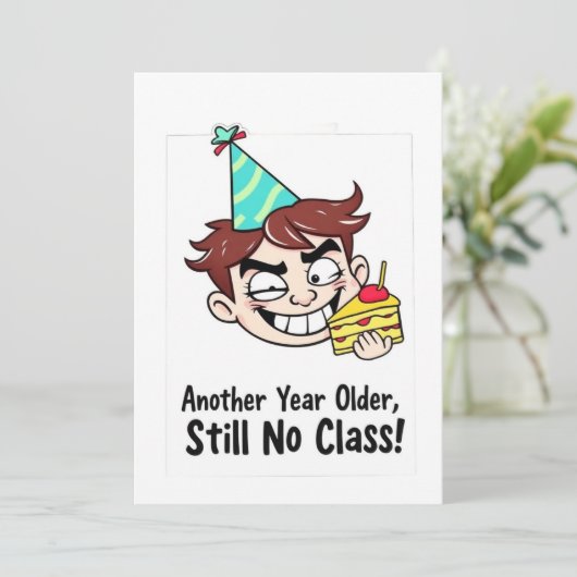Funny Birthday Card Kaart (Staand voorkant)