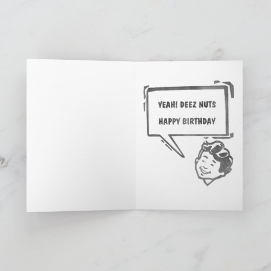 Funny Birthday Card Kaart (Binnen)