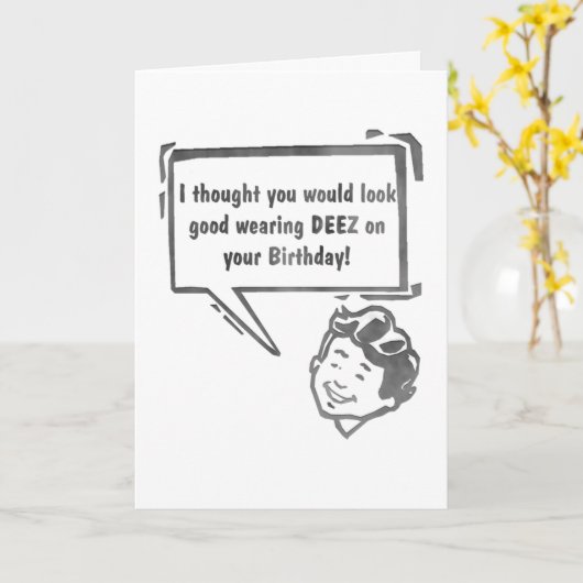 Funny Birthday Card Kaart (Gele Bloem)
