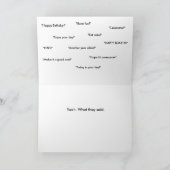 Funny Birthday Card Kaart (Binnen)