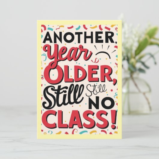 Funny Birthday Card Kaart (Staand voorkant)