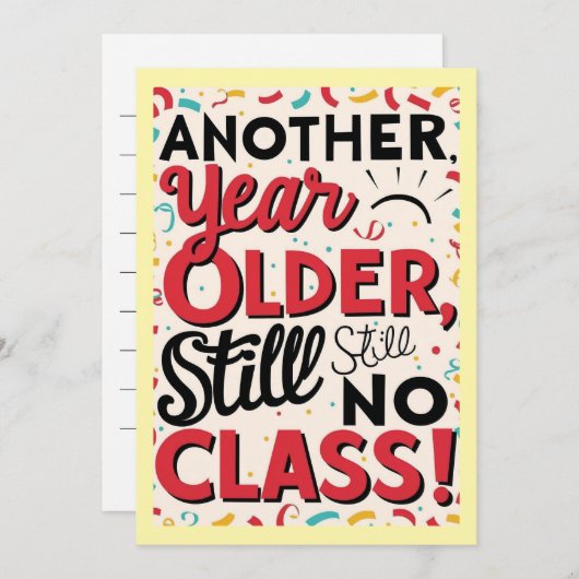 Funny Birthday Card Kaart (Voorkant / Achterkant)