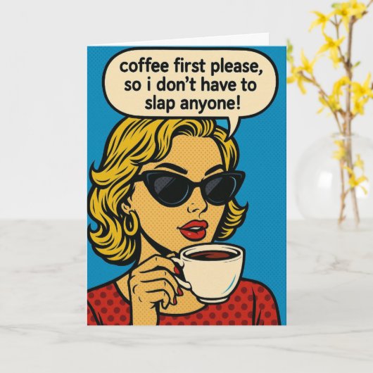 Funny birthday card  kaart (Gele Bloem)