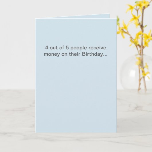 Funny Birthday Card Kaart (Gele Bloem)