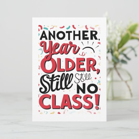 Funny Birthday Card Kaart (Staand voorkant)