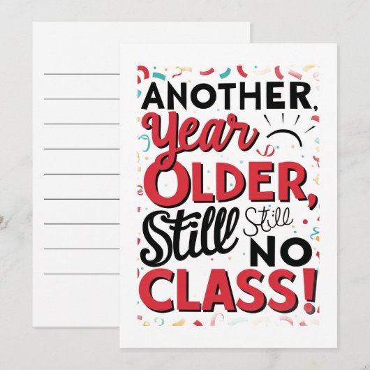 Funny Birthday Card Kaart (Voorkant / Achterkant)