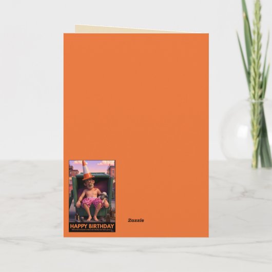 Funny Birthday Card Kaart (Achterkant)