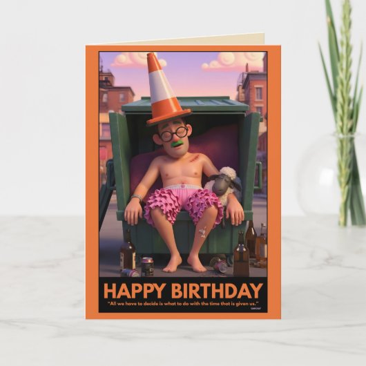 Funny Birthday Card Kaart (Voorkant)