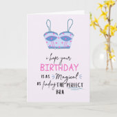 Funny Birthday Card - Magisch als goede beha Kaart (Gele Bloem)