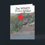 Funny Birthday Card Mannen Birthday Card Kaart<br><div class="desc">Deze gelukkige verjaardagskaart is zeker om het even welk man te behagen die het ontvangt. Grappig verjaardagskaarten zijn niet makkelijk te vinden — vooral kaarten voor mannen — en de grappige verjaardagswensen op deze kaart zullen een glimlach brengen. De buitenkant heeft een doodlopende weg, en de binnenkant zegt: "Nou, je...</div>