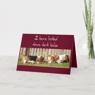 Funny Birthday Card met Basset Hound Kaart