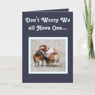 Funny Birthday Card met Cute Basset Hounds Kaart