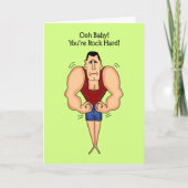 Funny Birthday Card: Rock Hard Kaart (Voorkant)