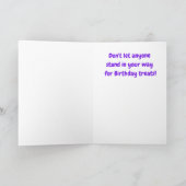 Funny Birthday Card Short Dog met Fluffy Dogs Kaart (Binnen)