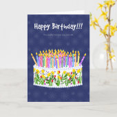 Funny Birthday Card | Too Many Candles Kaart (Gele Bloem)