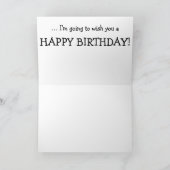 Funny Birthday Card: Verpakte zwarte kat Kaart (Binnen)