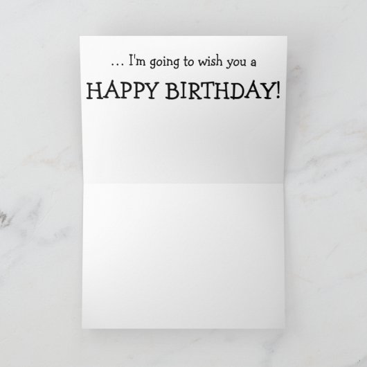 Funny Birthday Card: Verpakte zwarte kat Kaart (Binnen)