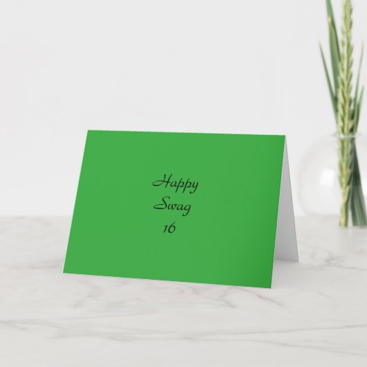 Funny Birthday Card voor 16-jarig meisje (Design # Kaart (Voorkant)