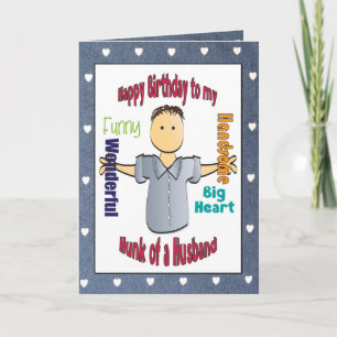 Funny Birthday Card voor Husband Kaart