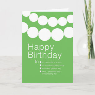 Funny Birthday Card voor mam Kaart