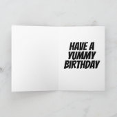 FUNNY BIRTHDAY CARDS EAT CAKE KAART (Binnen)