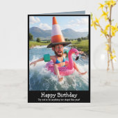 Funny Birthday Cards for men Kaart (Gele Bloem)